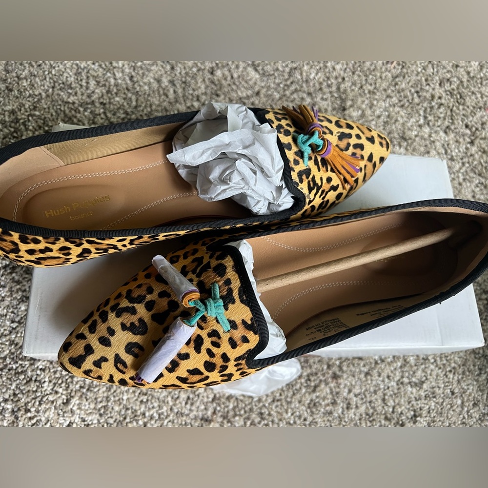 Hush Puppies leopard flats